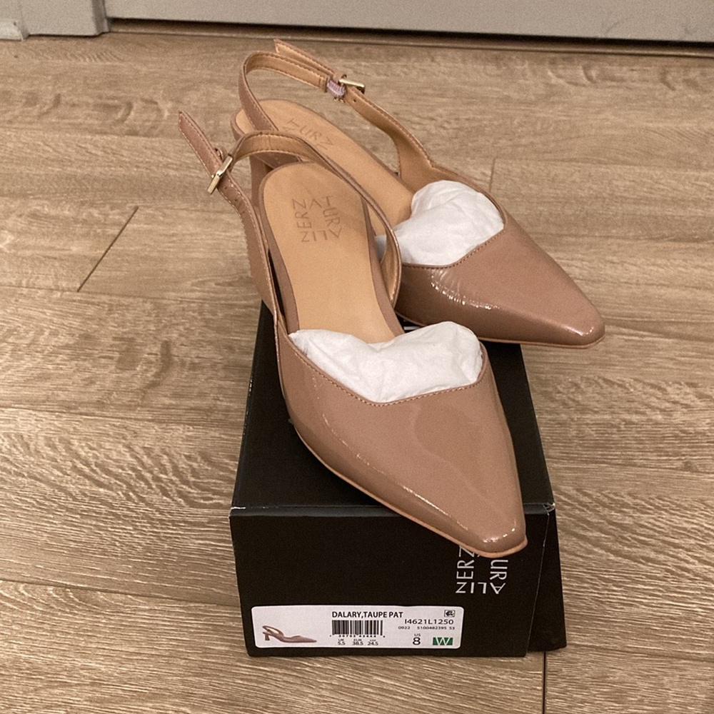 Naturalizer Sling Back Taupe Size 8W